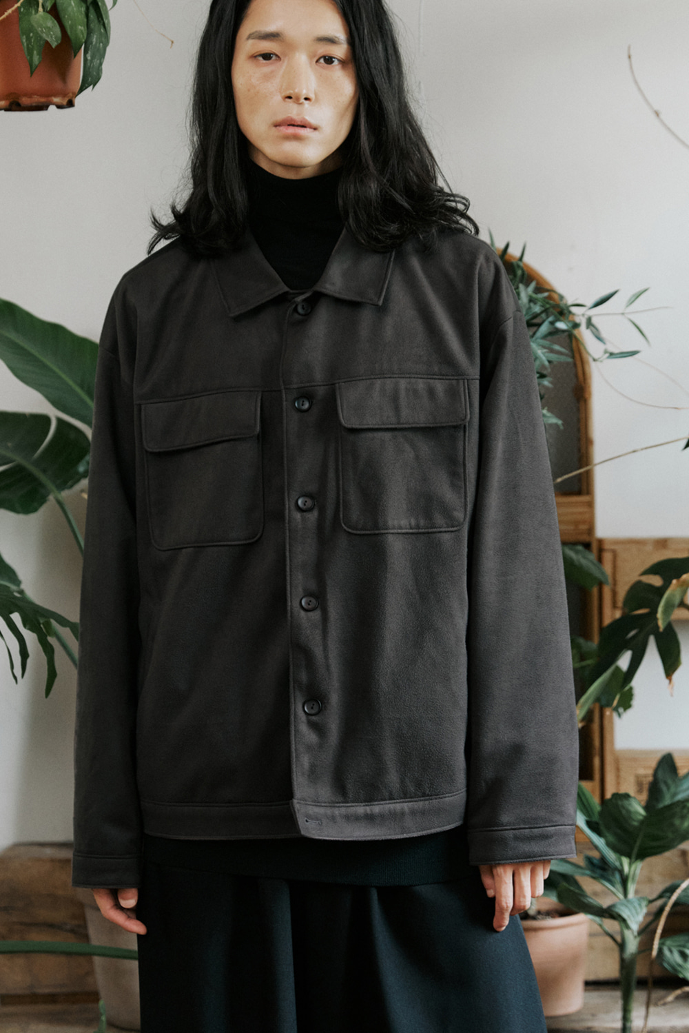 unisex suede jacket gray [3color]